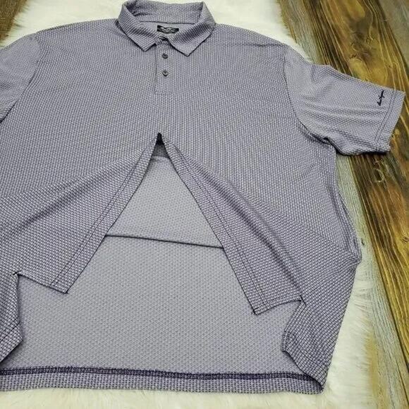 Ben Hogan Performance Polo Golf Shirt 2XL XXL Short Sleeve Purple Print - Picture 6 of 9